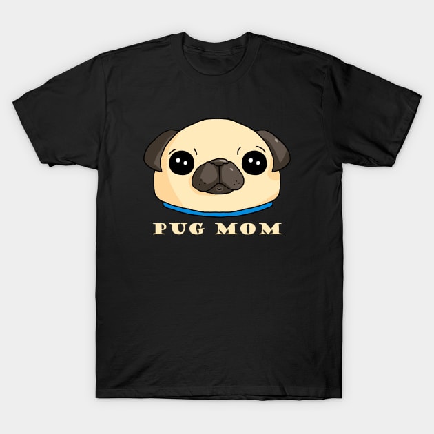 Pug Mom dark T-Shirt by karutees